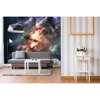 Fototapeta DIMEX | Samolepicí vliesová fototapeta na zeď Temný vesmír MA-5-2322 | 375 x 250 cm | modrá, černá, oranžová, šedá + Samolepicí vliesová fototapeta na stěnu DIMEX Temný vesmír MA52322 v rozměru 375 x 250 cm