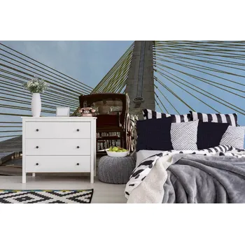 Fototapeta DIMEX | Samolepicí vliesová fototapeta na zeď Stoupající kočár MA-5-2737 | 375 x 250 cm | modrá, hnědá + Samolepicí vliesová fototapeta na stěnu DIMEX Stoupající kočár MA52737 v rozměru 375 x 250 cm