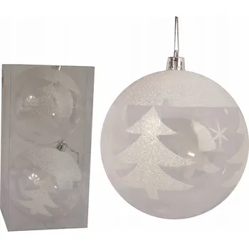 Vánoční dekorace Sada 2 krásných vánočních koulí s elegantní dekorací