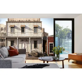 Fototapeta DIMEX | Samolepicí vliesová fototapeta na zeď Divoký západ MA-5-2228 | 375 x 250 cm | modrá, červená, bílá, hnědá + Samolepicí vliesová fototapeta na stěnu DIMEX Divoký západ MA52228 v rozměru 375 x 250 cm