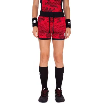 Dámské kraťasy Dámské tenisové kraťasy Hydrogen Women Tech Camo Shorts - red camouflage Červený (XS)