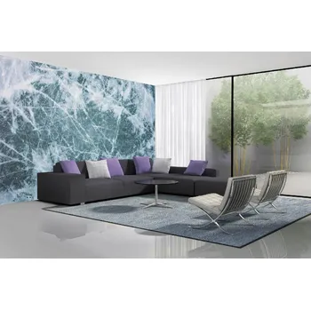 Fototapeta DIMEX | Samolepicí vliesová fototapeta na zeď Poškrábaný povrch ledu MA-5-2495 | 375 x 250 cm | modrá, bílá + Samolepicí vliesová fototapeta na stěnu DIMEX Poškrábaný povrch ledu MA52495 v rozměru 375 x 250 cm