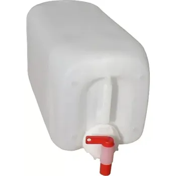 Kanystr PLASTOVÝ KANYSTR S KOHOUTEM 15L UN Y1.9 NATUR 670G STOHOVATELNÝ VČETNĚ UZÁVĚRU