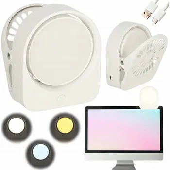 Lampička Noční lampa s klipem bezdrátová stolní na čtení bílá