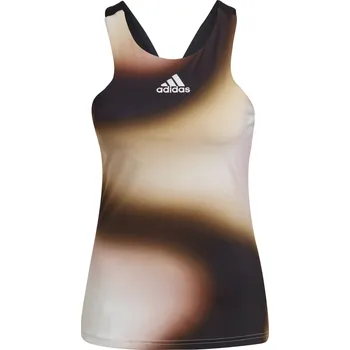 Dámský tenisový top Adidas Mel Y Tank W - black/sandy beige met/white Vícebarevný (XS)