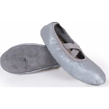 Dívčí obuv Lelka dětské balerínky stříbrné, velikost 41