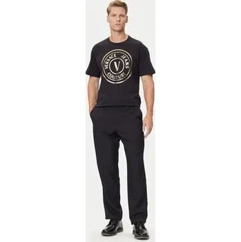Pánské tričko Versace Jeans Couture T-Shirt 79GAHT01 CJ00T Černá Regular Fit M