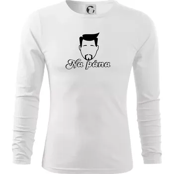 Pánské oblečení Na pána - Triko s dlouhým rukávem FIT-T long sleeve - S ( Bílá )