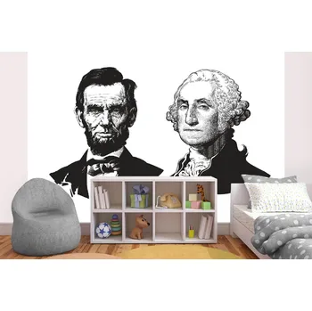Fototapeta DIMEX | Samolepicí vliesová fototapeta na zeď Američtí prezidenti MA-5-2952 | 375 x 250 cm | bílá, černá + Samolepicí vliesová fototapeta na stěnu DIMEX Američtí prezidenti MA52952 v rozměru 375 x 250 cm
