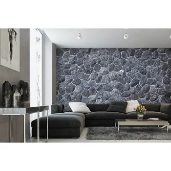 Fototapeta DIMEX | Samolepicí vliesová fototapeta na zeď Textura černého kamene MA-5-2361 | 375 x 250 cm | černá, šedá + Samolepicí vliesová fototapeta na stěnu DIMEX Textura černého kamene MA52361 v rozměru 375 x 250 cm