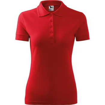 Dámské tričko MALFINI Dámská směsová piqé polokošile 65 % bavlna, 35 % polyester Barva: červená, Velikost: 3XL