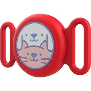 Obojek pro psa VSECHNONAMOBIL 114991 VSECHNONAMOBIL PET LOCATE Obal pro Apple AirTag na obojek psa / kočky červený