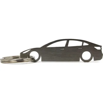 Tesla Model 3 klíčenka z nerezové oceli