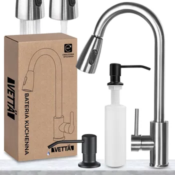 Vodovodní baterie Stojánková kuchyňská baterie VETTÄ stříbrná