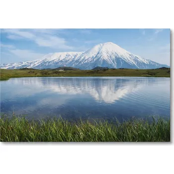 Obraz Obraz na plátně JEZERO TOLBACHIK KAMČATKA VÝHLED 40 x 30 cm