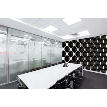 Fototapeta DIMEX | Samolepicí vliesová fototapeta na zeď 3D hliníková abstrakce MA-5-2607 | 375 x 250 cm | bílá, černá + Samolepicí vliesová fototapeta na stěnu DIMEX 3D hliníková abstrakce MA52607 v rozměru 375 x 250 cm