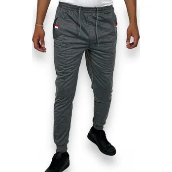 Dunaone Pánské nadměrné tepláky s manžetou BOLESLAV Barva: Světle šedá, Velikost: 6XL