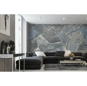 Fototapeta DIMEX | Samolepicí vliesová fototapeta na zeď Vzor břidlice MA-5-2407 | 375 x 250 cm | černá, šedá + Samolepicí vliesová fototapeta na stěnu DIMEX Vzor břidlice MA52407 v rozměru 375 x 250 cm