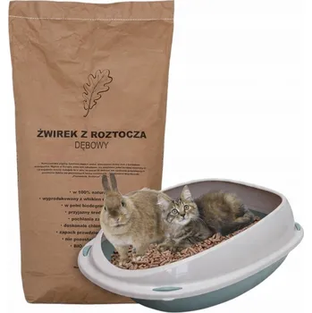 Stelivo Dubové, přírodní, dřevěné, nehrudkující, eko, 20 l pro kočky králíka