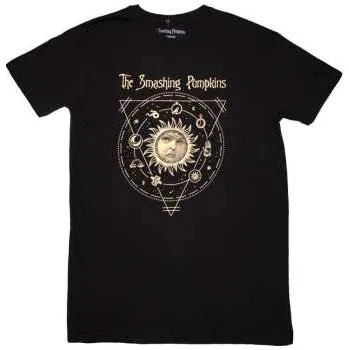 Zahraniční hudba Merch The Smashing Pumpkins: The Smashing Pumpkins Ladies T-shirt Dress: Celestial Sun (black) (large) L