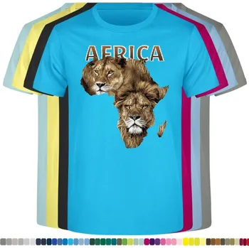 Pánské tričko panske-levne-bavlnene-tricko-digi-potisk-lvi-afrika Barva: Turquoise - tyrkysová, velikost: 5XL