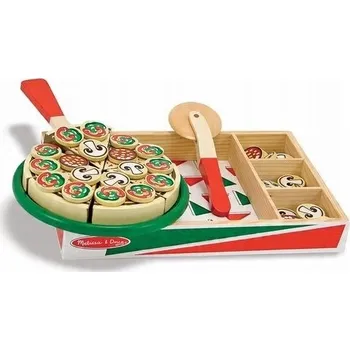 Dřevěná hračka Melissa And Doug 10167 Dřevěná pizza k krájení + příslušenství
