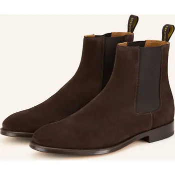 Pánské mokasíny Doucal's Pánské Chelsea Boty Beatles, tmavě hnědá, 46