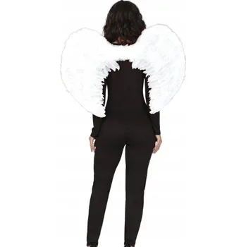Karnevalový kostým Andělská KŘÍDLA ANDĚLA Anděla s peřím BÍLÁ Jeslička Kostým Anděl 80x55 cm