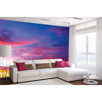 Fototapeta DIMEX | Samolepicí vliesová fototapeta na zeď Růžová obloha MA-5-2310 | 375 x 250 cm | modrá, červená, fialová, žlutá, růžová + Samolepicí vliesová fototapeta na stěnu DIMEX Růžová obloha MA52310 v rozměru 375 x 250 cm