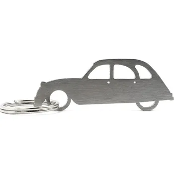 Citroen 2CV klíčenka z nerezové oceli