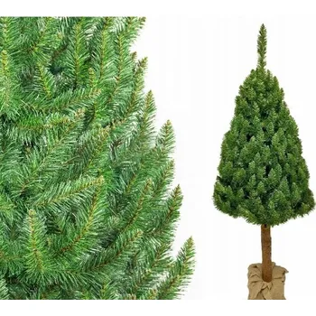 Vánoční stromek Umělý vánoční stromeček Smrk Natura na kmeni 165 cm Umělé vánoční stromky