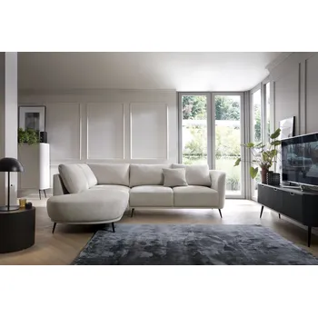 Sedací souprava PCo Rohová sedací souprava SALAMANCA, 262 cm Roh pohovky: Pravý roh, Barva látky: CURIO 78 (Tmavá modrá)