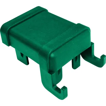 Příslušenství pro plot PILECKÝ s.r.o. - Čepička PVC pro sloupek PILODEL® 60 × 40 mm s háčky na čele, zelená