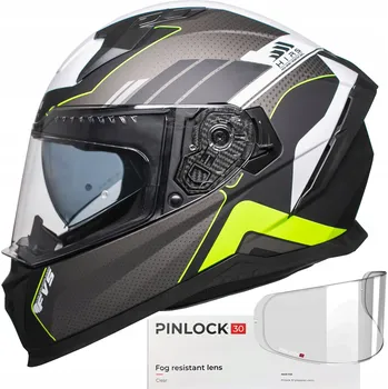 Helma na motorku Motocyklová přilba HORN Hirs XXL 63 cm sluneční clona příprava pro interkom ECE 22-06 pinlock