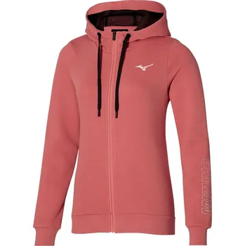 Dámská mikina Mizuno Release Hooded Jacke - Candy Coral/Luminous Velikost: XL