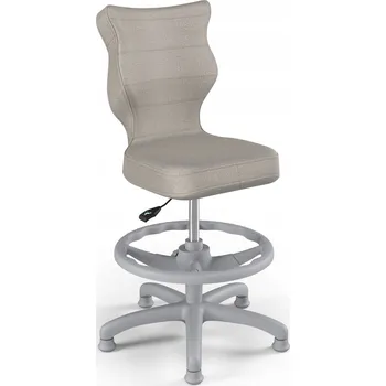 Křeslo OTOČNÉ KŘESLO PRO DĚTI s podnožkou Petit ŠEDÉ Monolith r.3