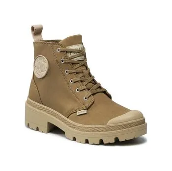 Pánská móda Palladium Turistická obuv Pallabase Twill 96907-204-M Zelená 41