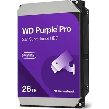 Ukládání dat WD Purple Pro 26TB Pevný disk, interní, 26TB, SATA III, 3,5", 7200rpm, 512MB WD260PURP