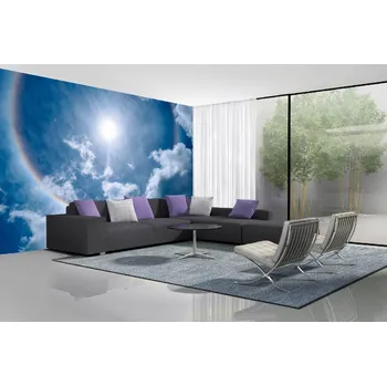 Fototapeta DIMEX | Samolepicí vliesová fototapeta na zeď Halový jev MA-5-2311 | 375 x 250 cm | modrá, bílá + Samolepicí vliesová fototapeta na stěnu DIMEX Halový jev MA52311 v rozměru 375 x 250 cm