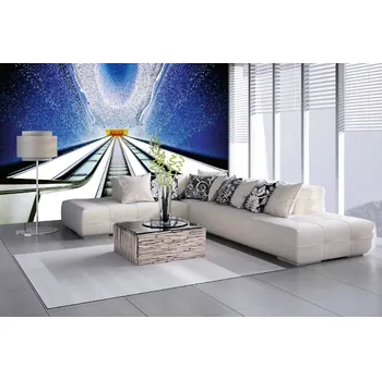 Fototapeta DIMEX | Samolepicí vliesová fototapeta na zeď Metro v Neapoli MA-5-2815 | 375 x 250 cm | modrá, bílá, metalická + Samolepicí vliesová fototapeta na stěnu DIMEX Metro v Neapoli MA52815 v rozměru 375 x 250 cm