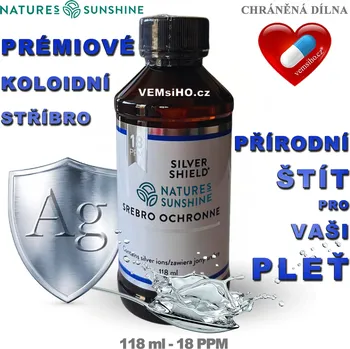 ❤️ NSP SILVER SHIELD | Koloidní stříbro | PŘÍRODNÍ PODPORA IMUNITY | AKCE: SLEVA . 0152 ❤️ 118 ml - 18 PPM ❤️ Nature's Sunshine® USA ❤️ VEMsiHO.cz - CHRÁNĚNÁ DÍLNA ❤️ Natures Sunshine ❤️