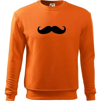 Pánská mikina Mustache - knírek - Mikina Essential pánská - S ( Oranžová )