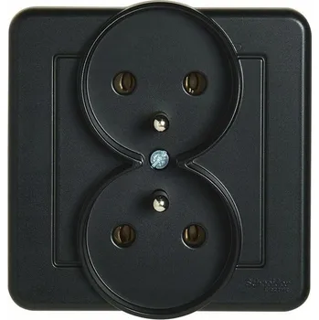 Elektrická zásuvka Dvojitý Rámeček Schneider Electric šedý