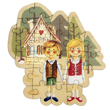 Puzzle Dřevěné puzzle - Perníková chaloupka