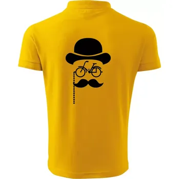 Pánská košile Mustache kolo - Polokošile pánská Pique Polo 203 - 2XL ( Žlutá )