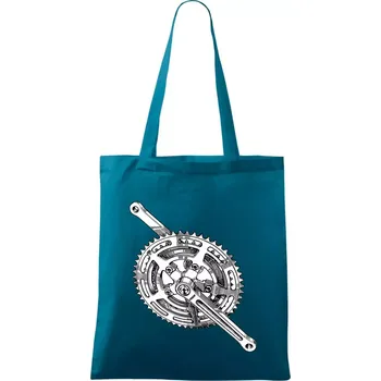 Cyklo převodník - Taška bavlněná - 42 x 38 cm ( Petrolejová )