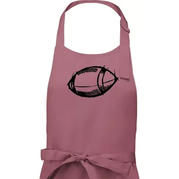 Kuchyňská zástěra Americký fotbal míč skica - Pánská zástěra na vaření - Univerzální velikost ( Starorůžová )