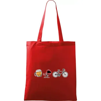 Nákupní taška Hattrick kolo - Taška bavlněná - 42 x 38 cm ( Červená )