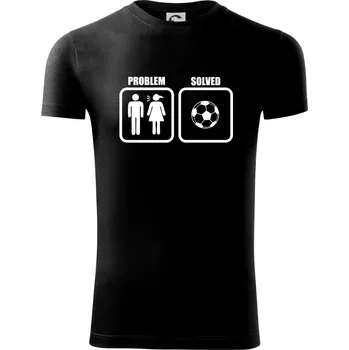 Pánské oblečení Problém fotbal - Viper FIT - Pánské zůžené tričko - S ( Černá )