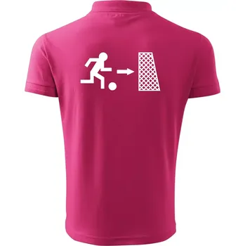 Pánská košile Únik fotbal - Polokošile pánská Pique Polo 203 - 2XL ( Purpurová )